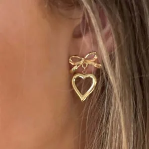 Heart Bow Earrings