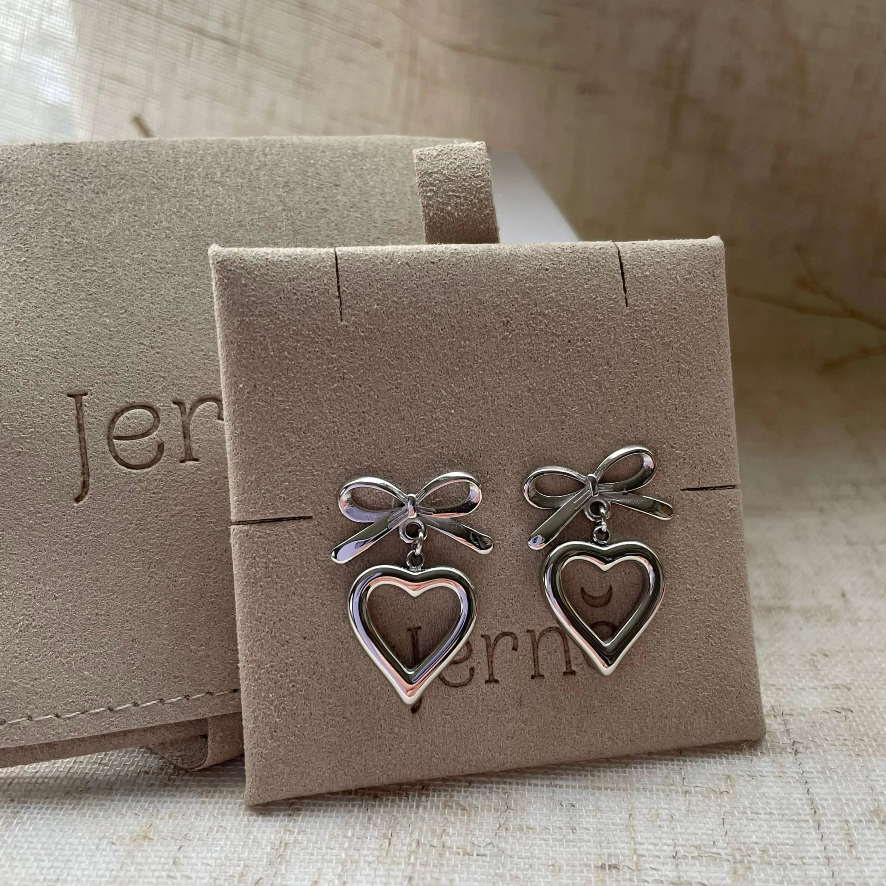 Heart Bow Earrings