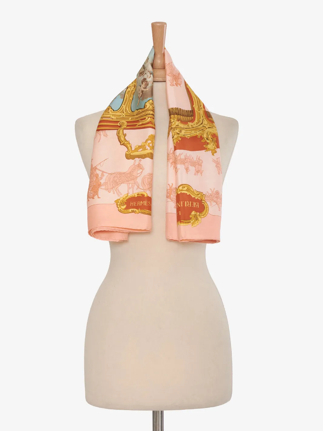 Hermès Silk Scarf Printed "La Berline D'or"