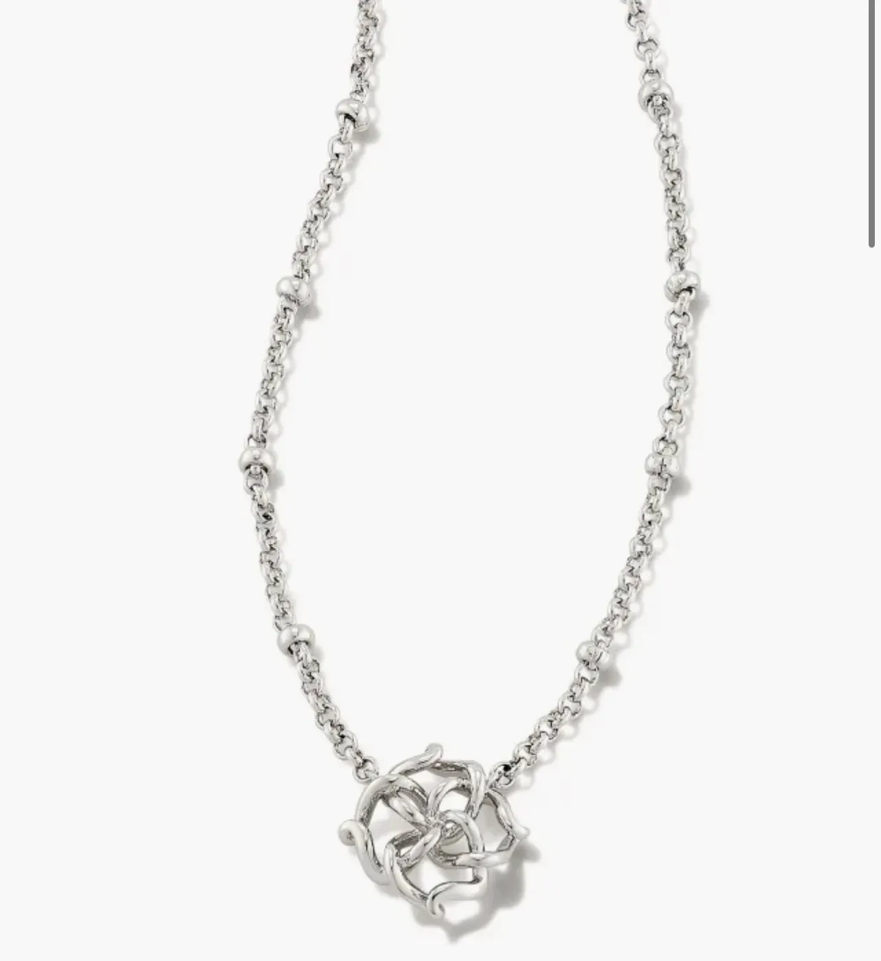 Kendra Scott - Kelly Short Pendant Necklace in Silver -9608803427