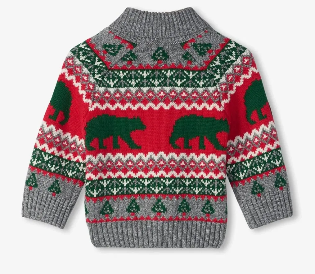 Knit Bear Shawl Cardigan/Hatley