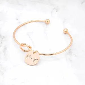 Knot Handwriting Bracelet - Gold