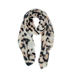 Leopard Animal Print Scarf - Brown