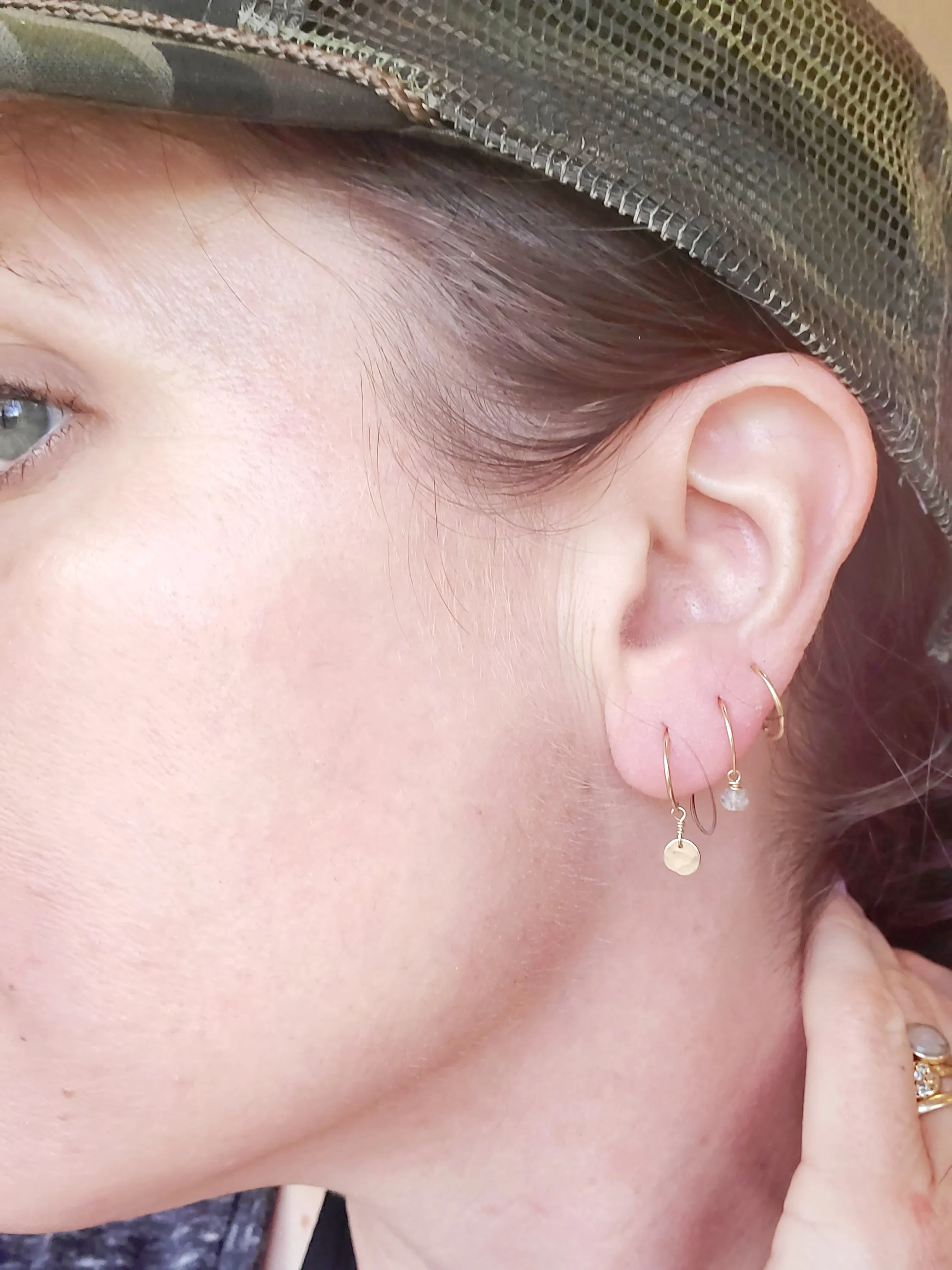 Little Disc "lobe hugger" earrings