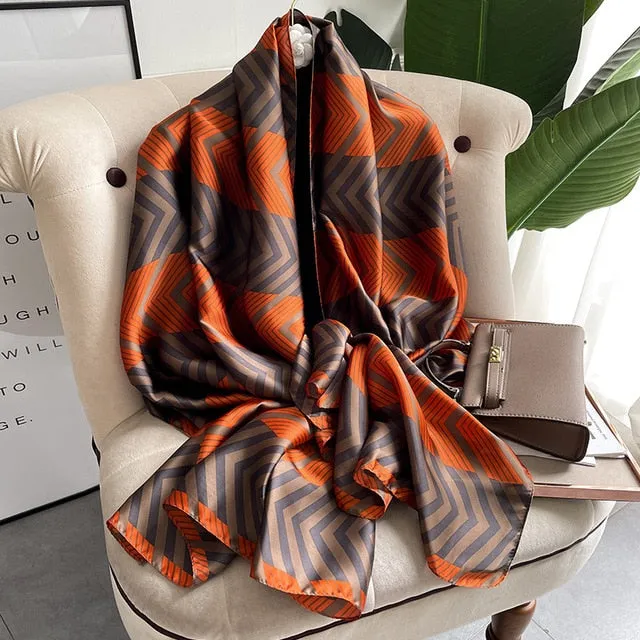 Luxury Silk Scarf  Hijab Shawl