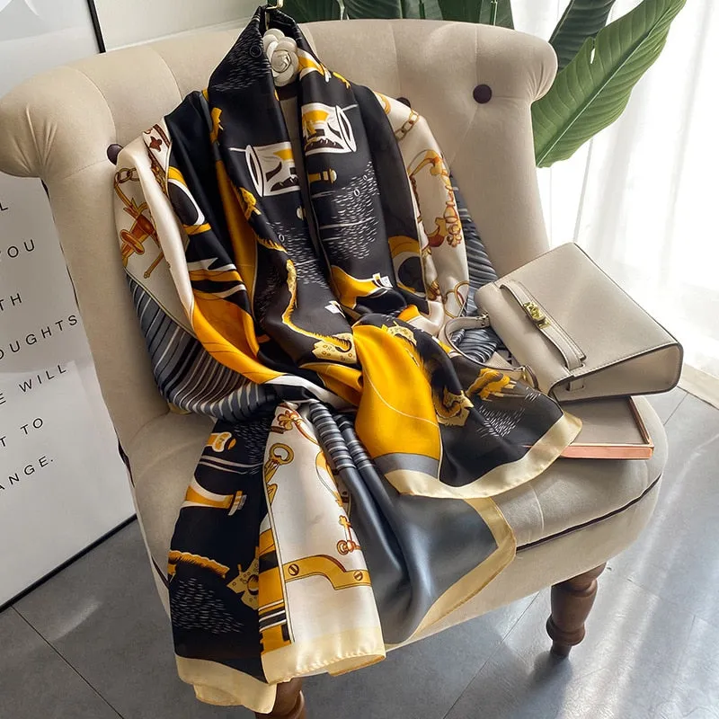 Luxury Silk Scarf  Hijab Shawl