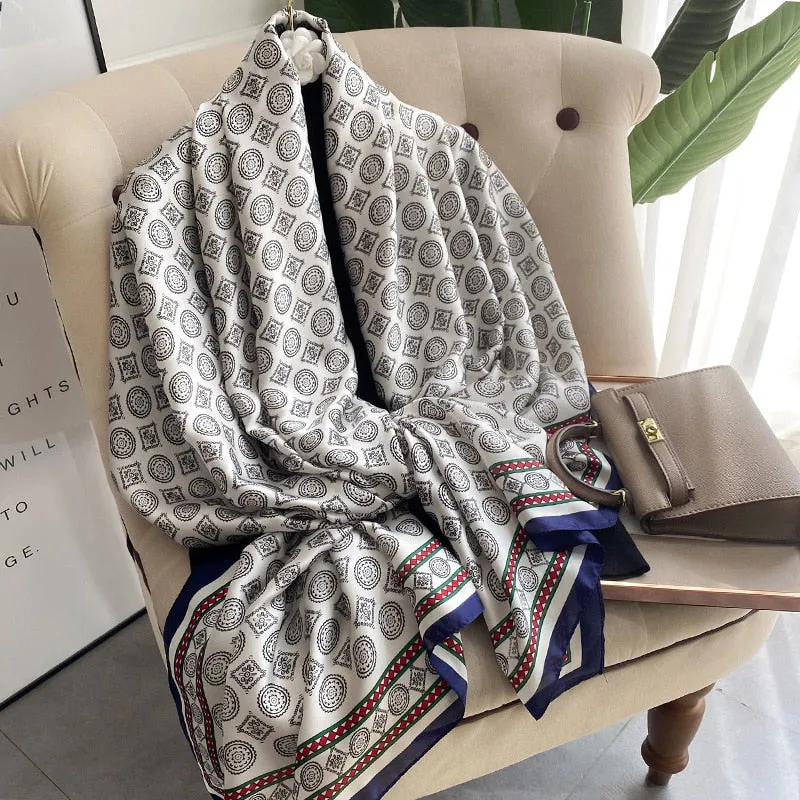Luxury Silk Scarf  Hijab Shawl