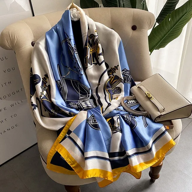 Luxury Silk Scarf  Hijab Shawl