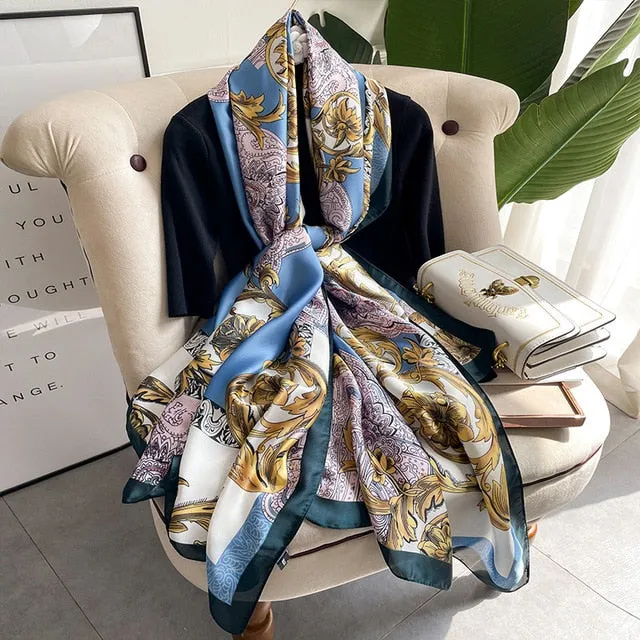 Luxury Silk Scarf  Hijab Shawl