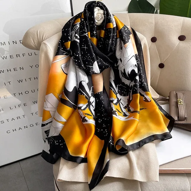 Luxury Silk Scarf  Hijab Shawl