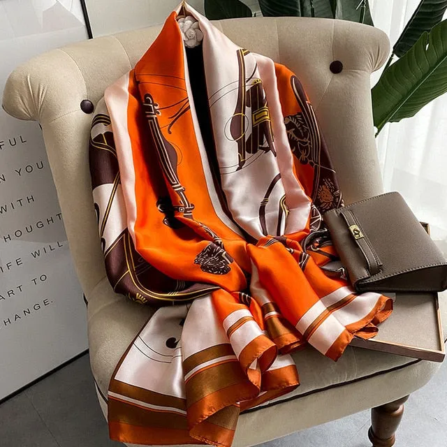Luxury Silk Scarf  Hijab Shawl