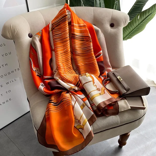 Luxury Silk Scarf  Hijab Shawl