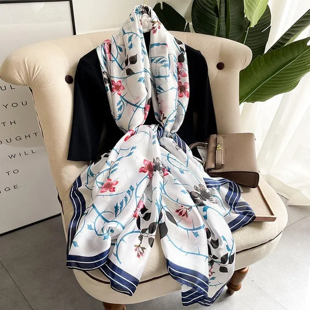 Luxury Silk Scarf  Hijab Shawl