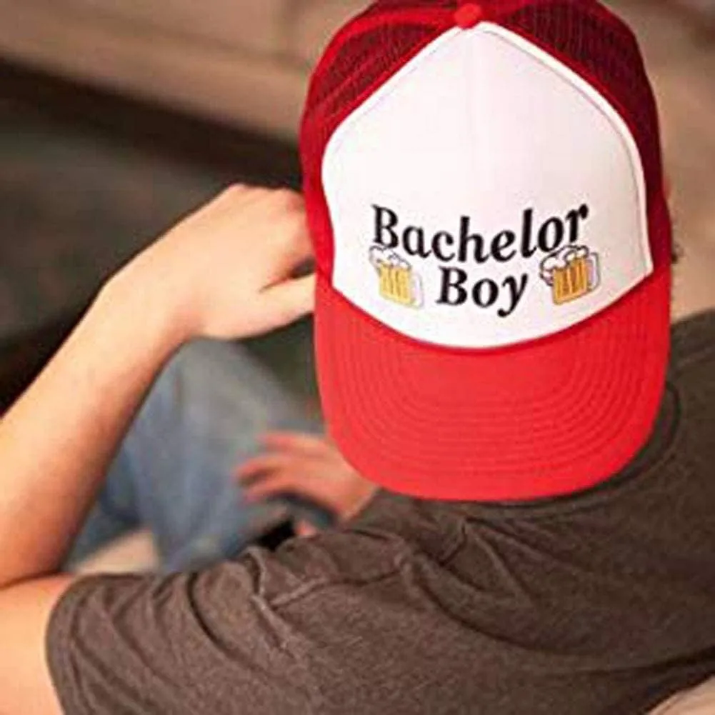Men's Bachelor Boy Party Trucker Hats Adjustable Mesh Baseball Caps