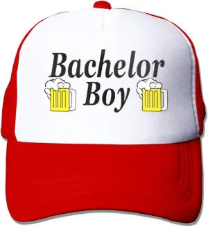 Men's Bachelor Boy Party Trucker Hats Adjustable Mesh Baseball Caps