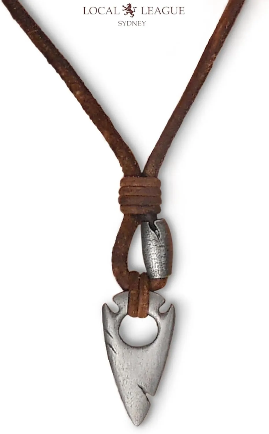 Mens Necklace with Cross/Tooth/Arrowhead/Surfboard/Tusk Pendant SURF-INSPIRED STYLE Leather Cord for Men, Boys Boyfriend Holidays Vacation BEACH Party Tribal Festival Imitation