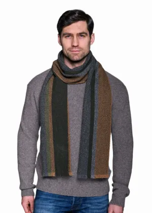 Mucros Donegal Scarf | Stripe Herringbone
