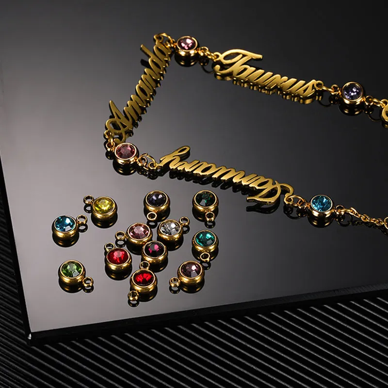 Multi-Name Birthstone Bracelet