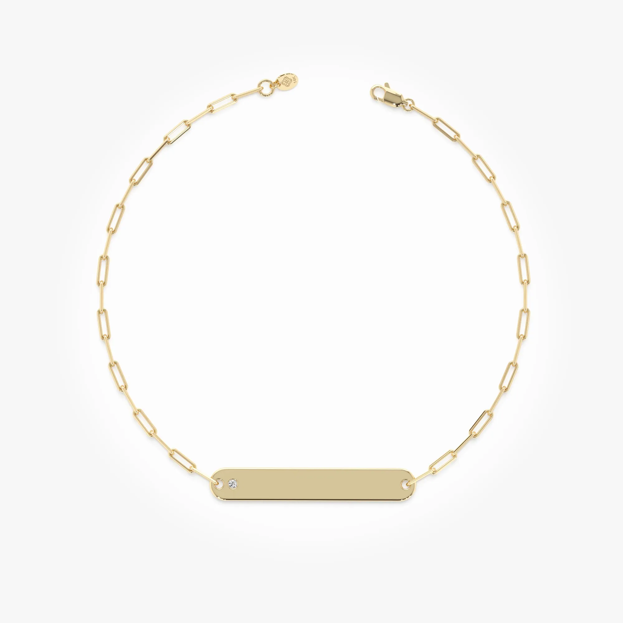 Paperclip Diamond Name Bracelet, Brooke