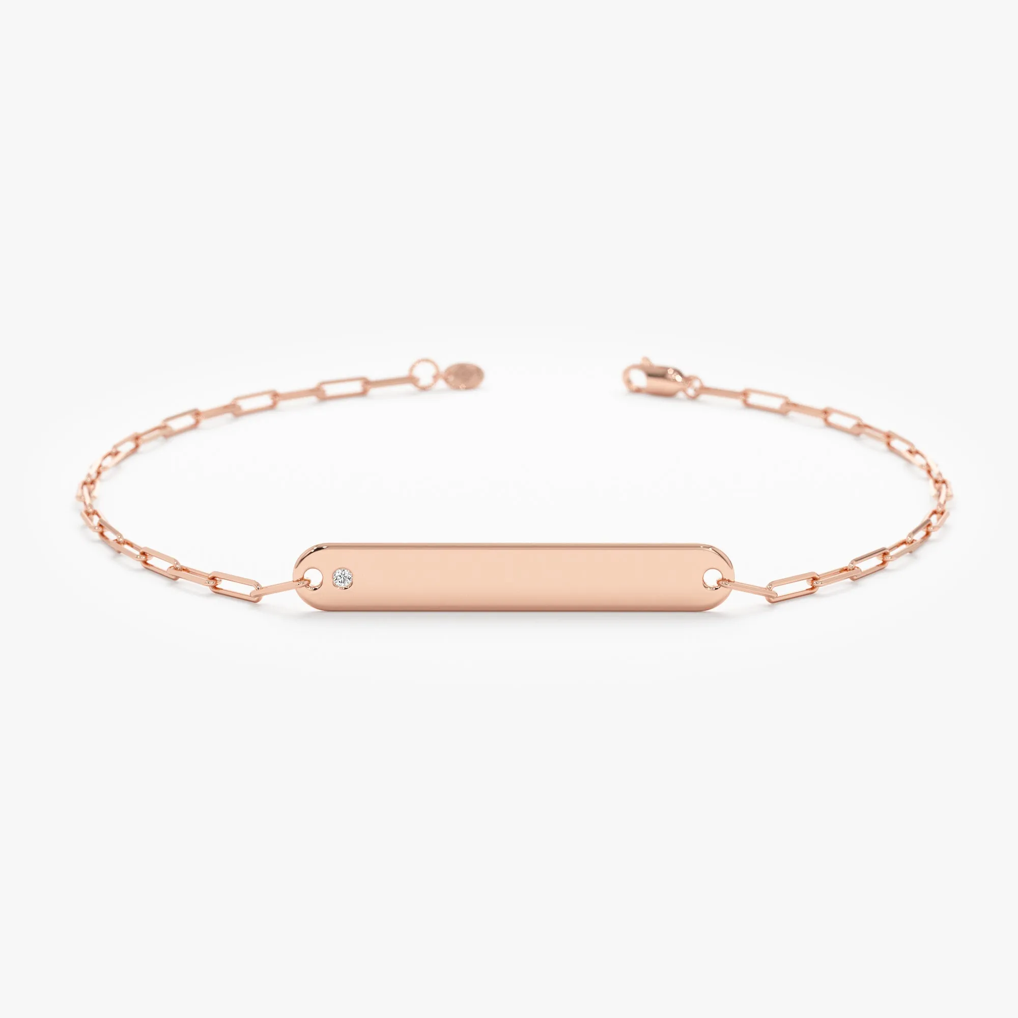 Paperclip Diamond Name Bracelet, Brooke
