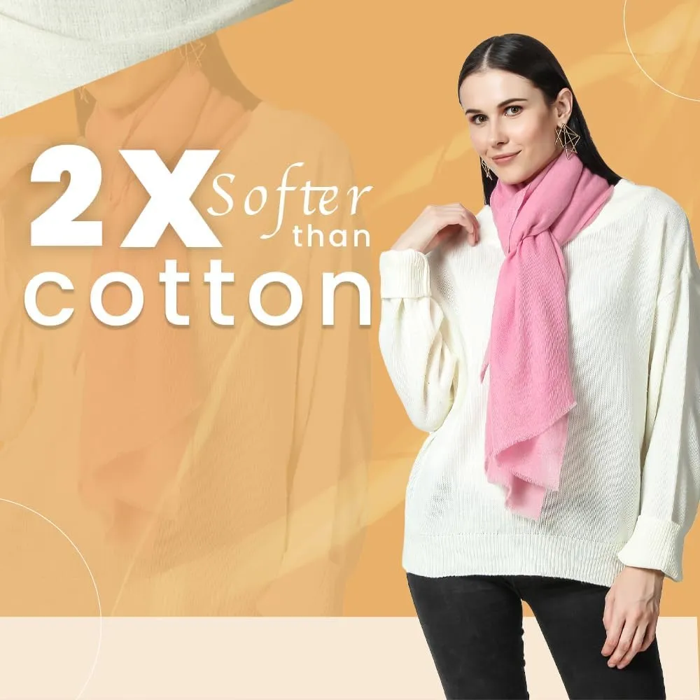 PASHWRAP 100% Himalayan Cashmere Wrap | Lightweight Cashmere Scarf | Ultra Thin Kashmiri Pashmina Shawl | Ideal For Travel