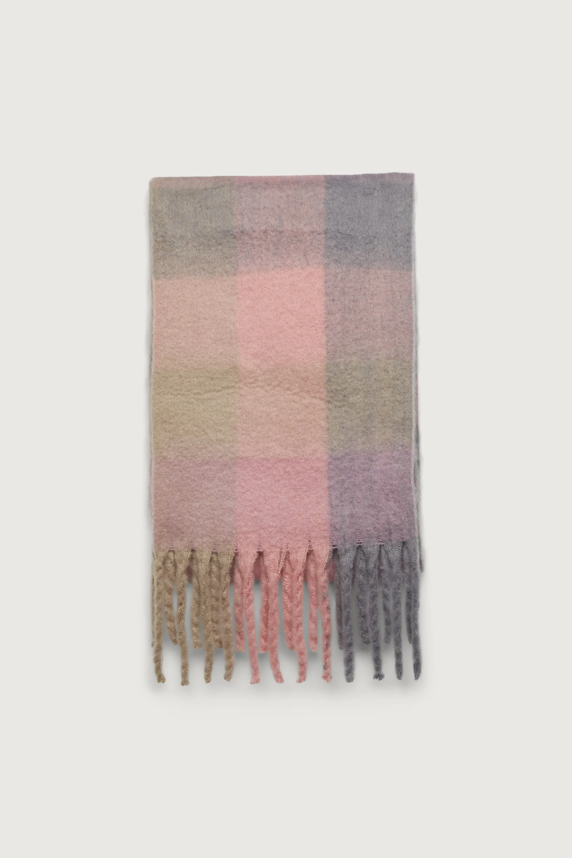 PATTERNED SCARF WITH TASSELS