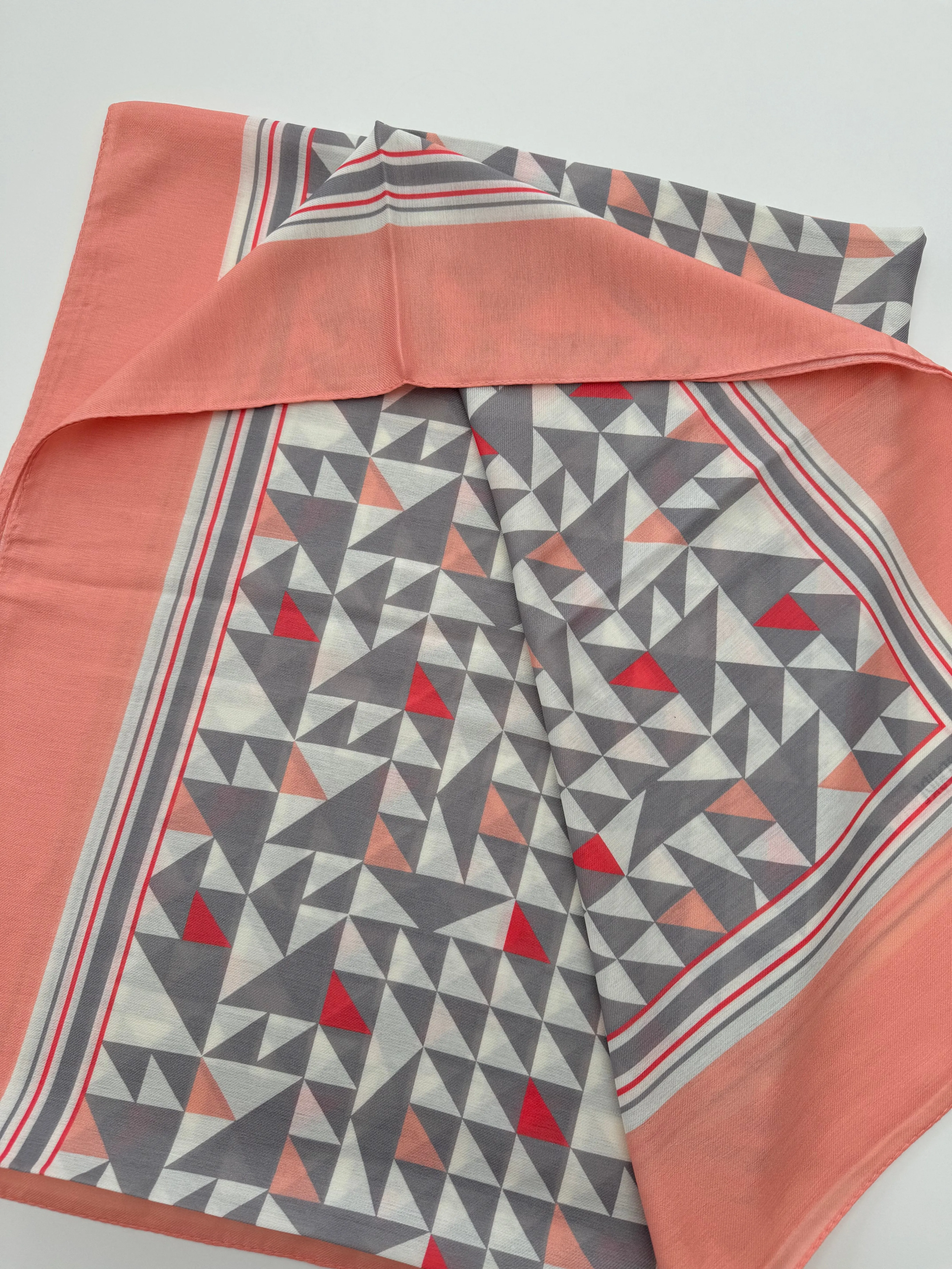 Peach and Grey Scarf