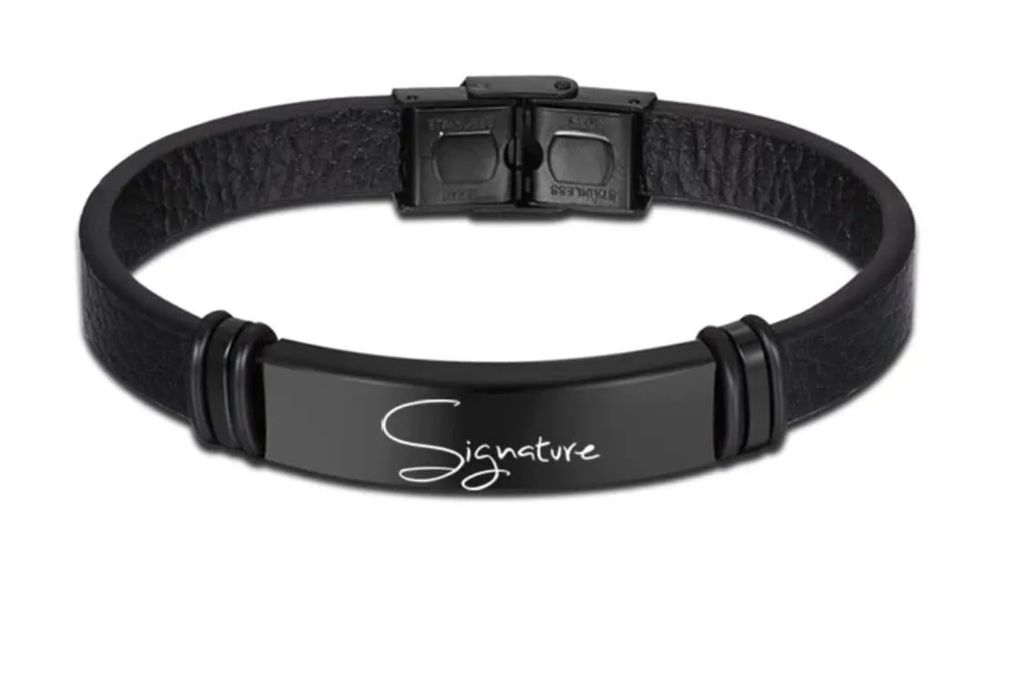 Personalized Leather Bracelet