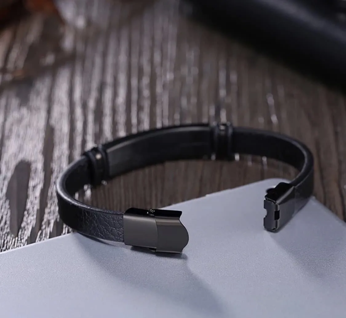 Personalized Leather Bracelet
