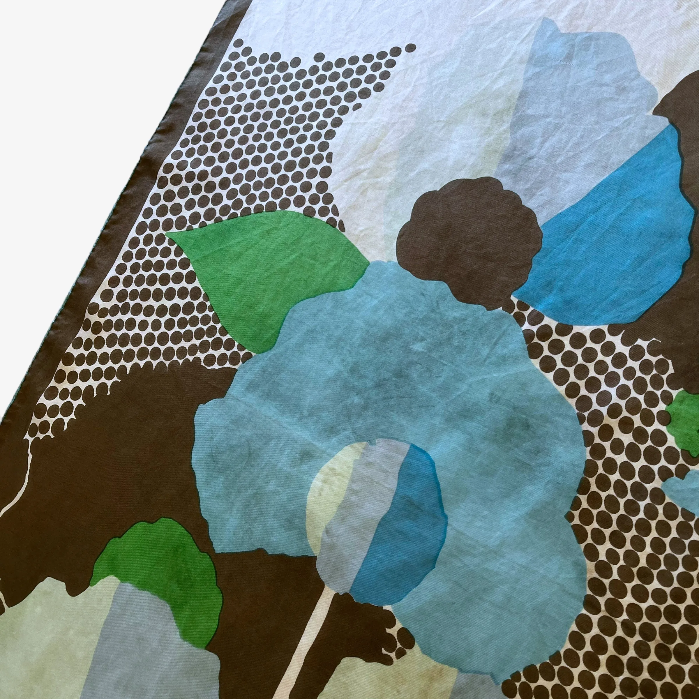 Pierre Balmain Paris Peacock Print Silk Scarf