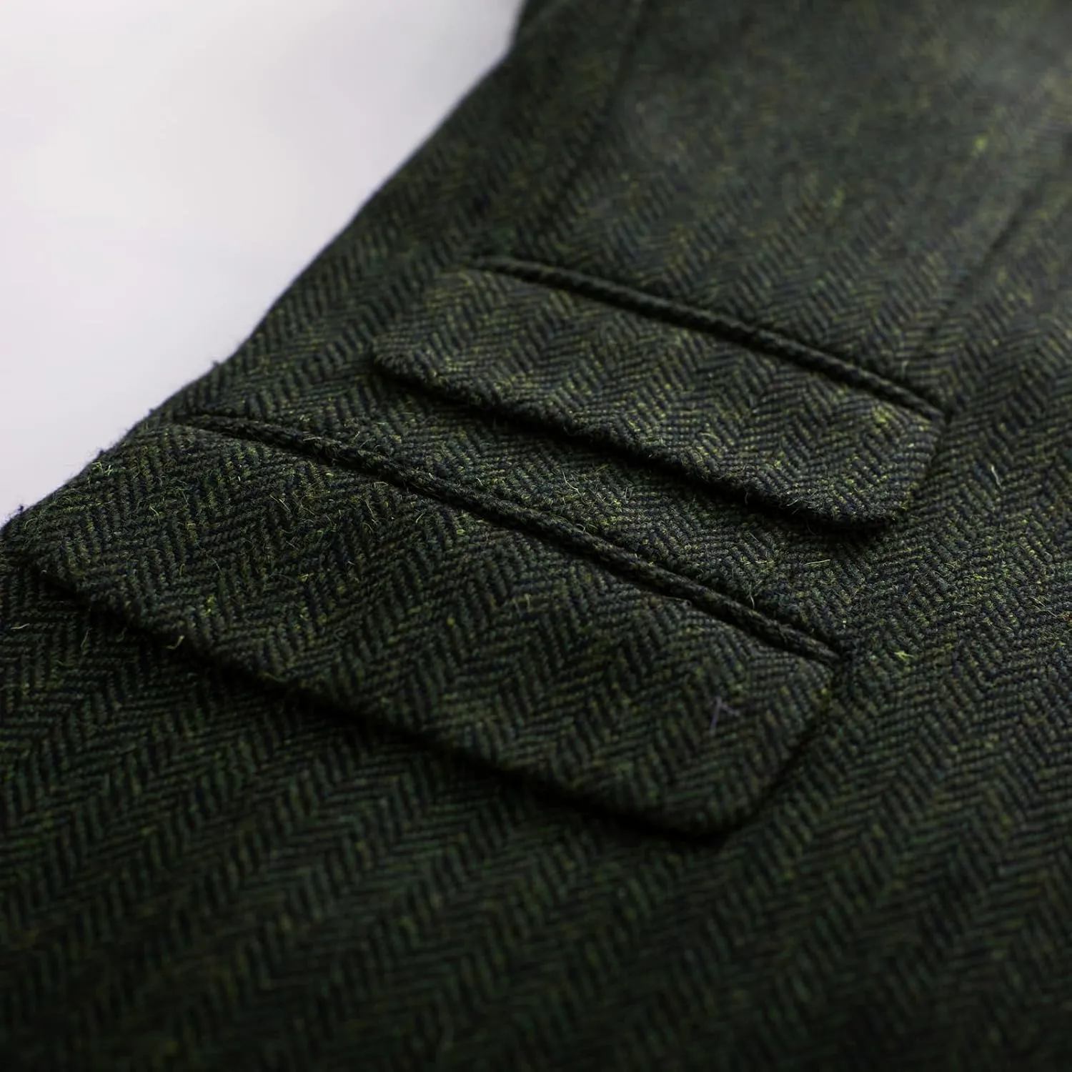 PJ PAUL JONES Men's Vintage Herringbone Tweed Blazers British Wool Blend Sport Coat Jacket