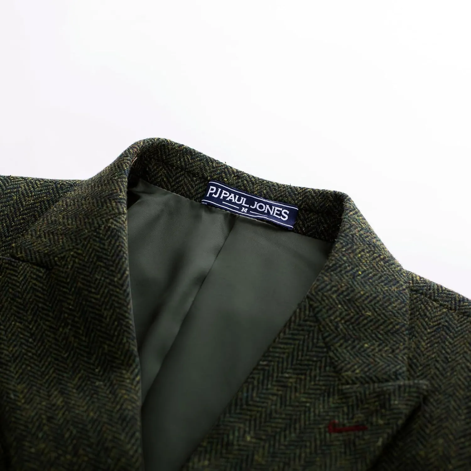 PJ PAUL JONES Men's Vintage Herringbone Tweed Blazers British Wool Blend Sport Coat Jacket