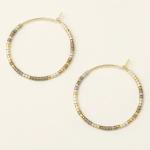 Scout - Miyuki Small Hoops - Pewter, Multi, & Gold