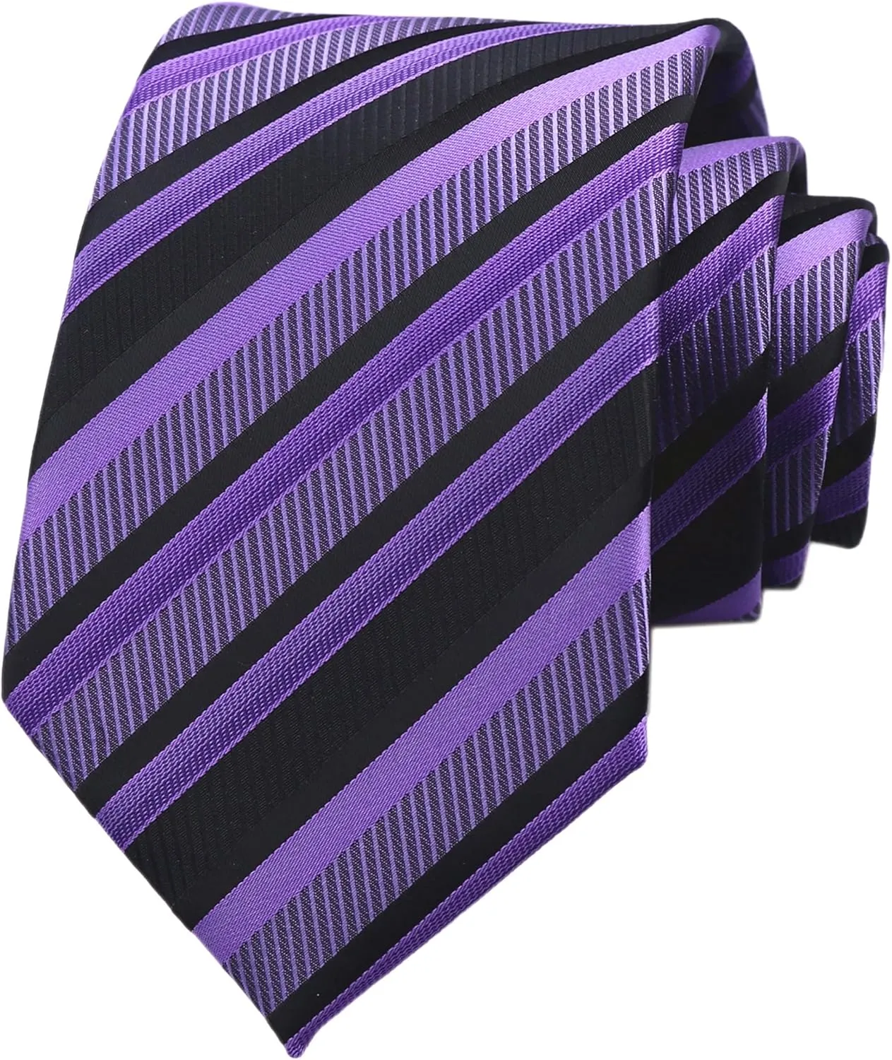 Secdtie Men's Classic Stripe Jacquard Woven Silk Tie Formal Party Suit Necktie