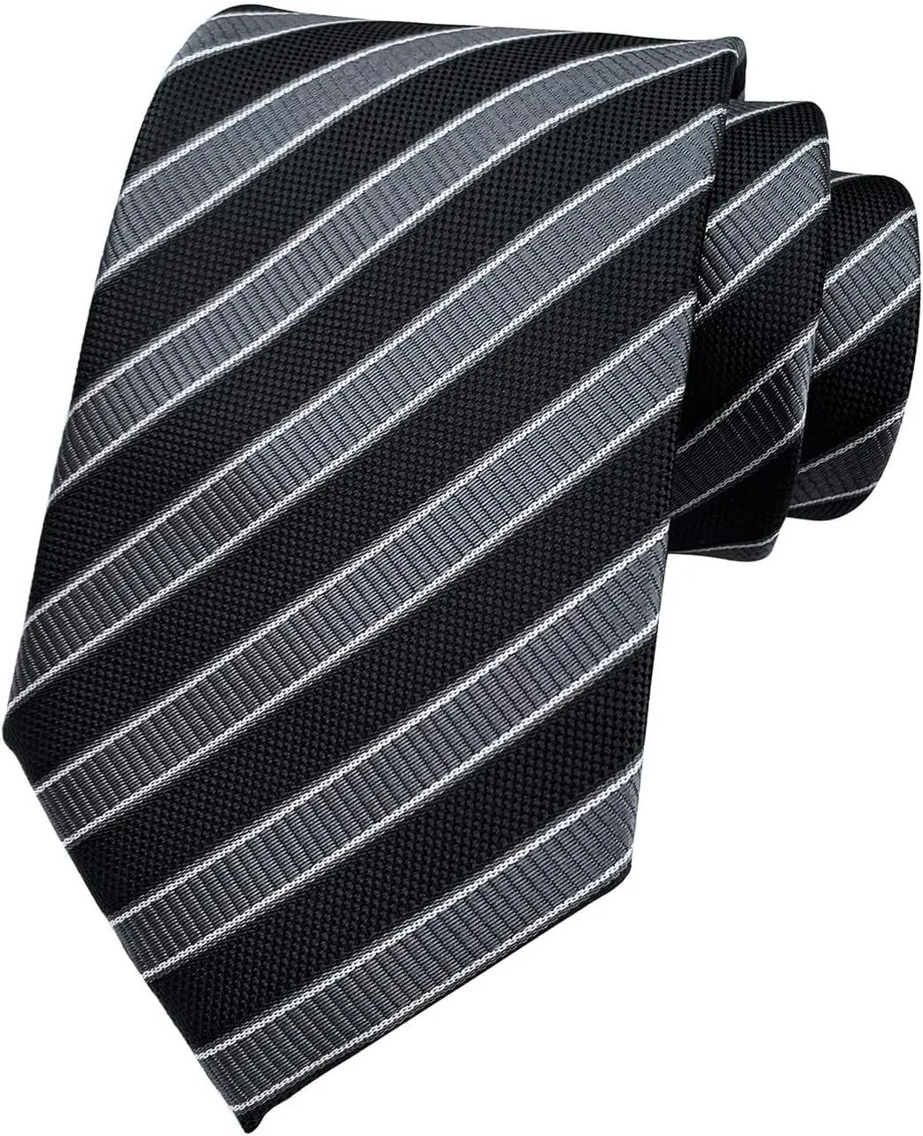 Secdtie Men's Classic Stripe Jacquard Woven Silk Tie Formal Party Suit Necktie