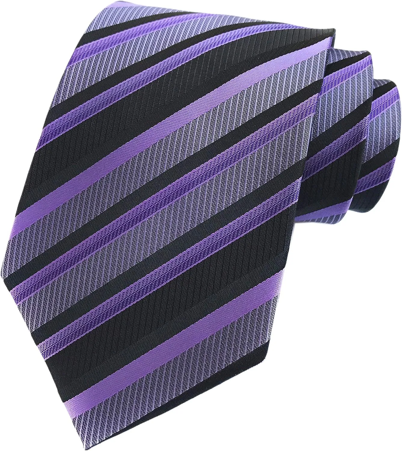 Secdtie Men's Classic Stripe Jacquard Woven Silk Tie Formal Party Suit Necktie