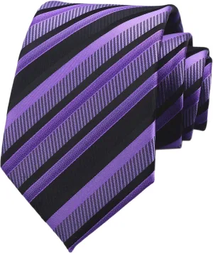 Secdtie Men's Classic Stripe Jacquard Woven Silk Tie Formal Party Suit Necktie