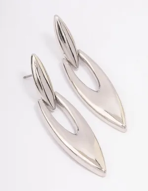 Silver Fine Pointed Drop Earrings