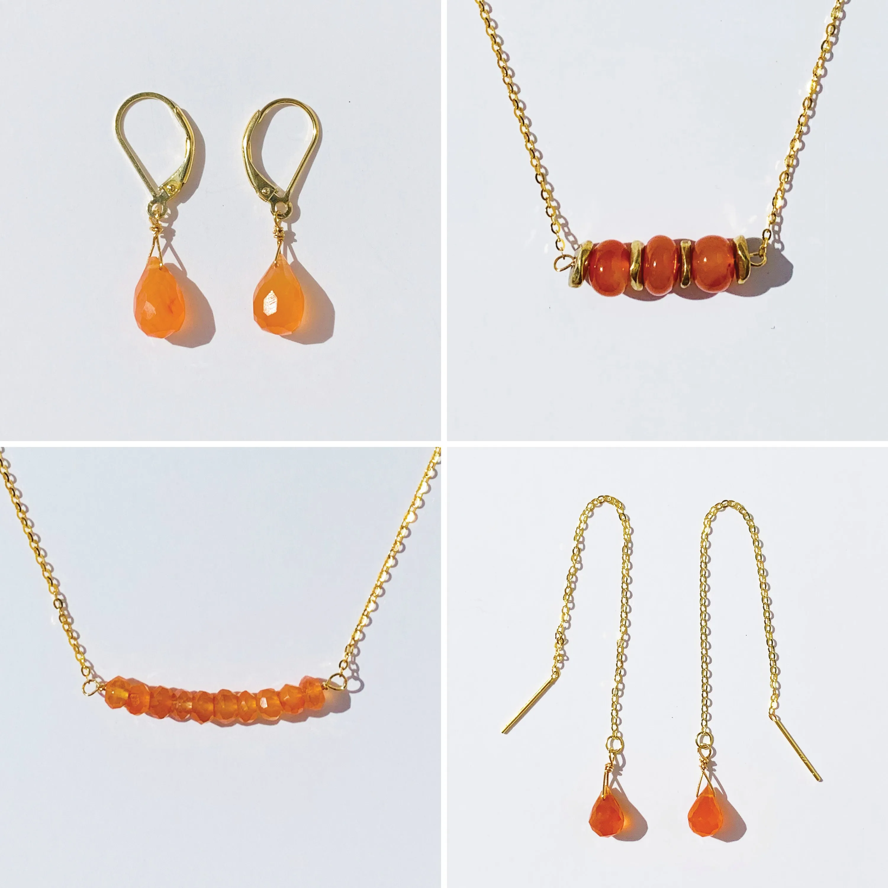 Small Carnelian Gemstones Necklace