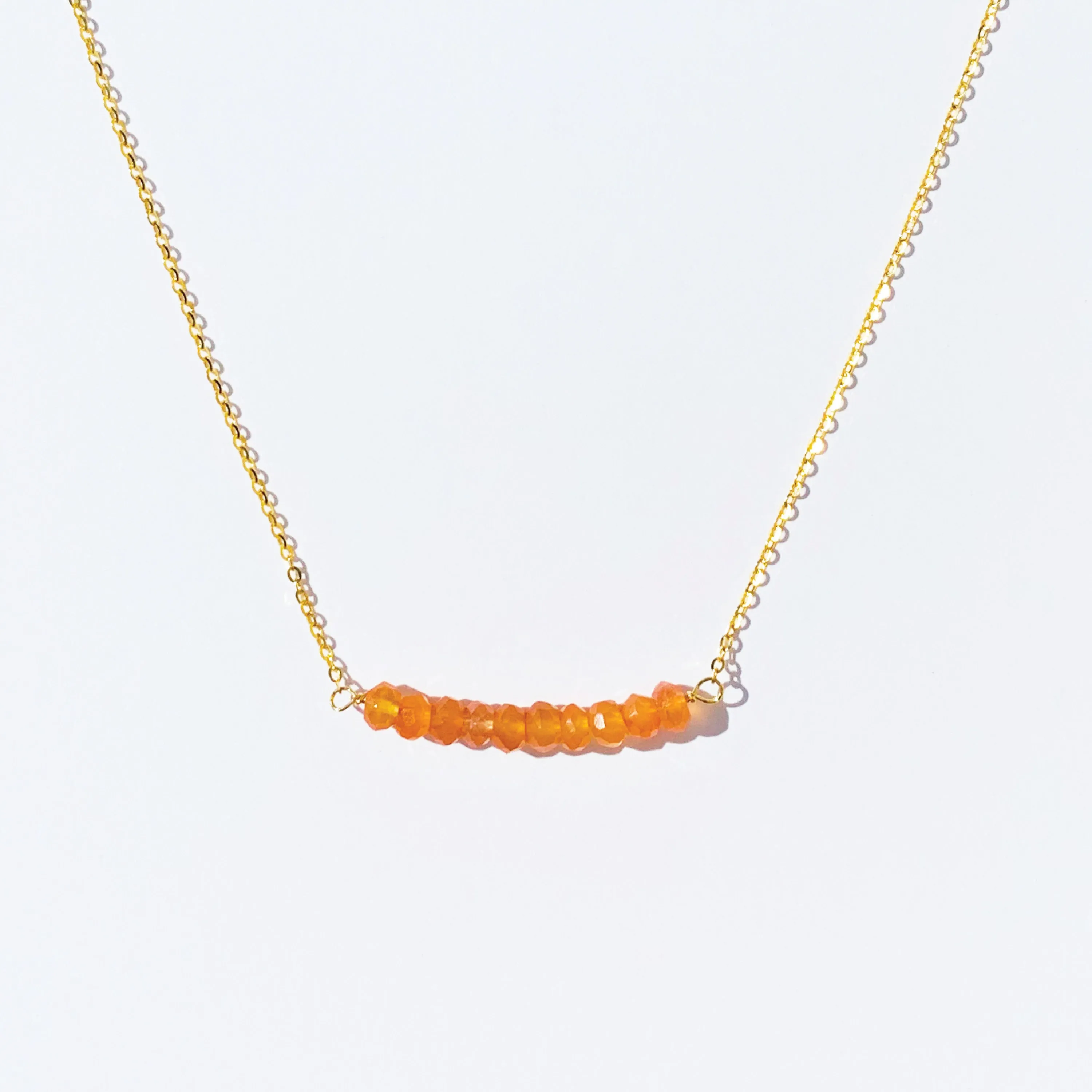 Small Carnelian Gemstones Necklace