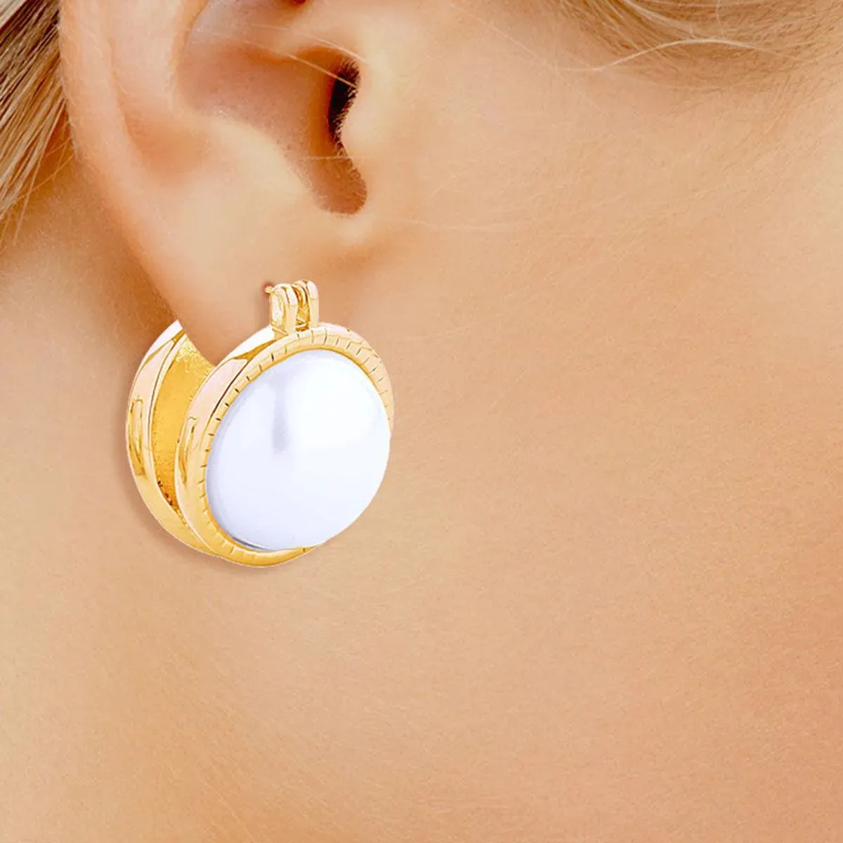 Small Classic Gold Pearl Earrings for You - Shop Today!
