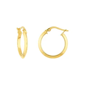 Small Knife Edge Hoop Earrings