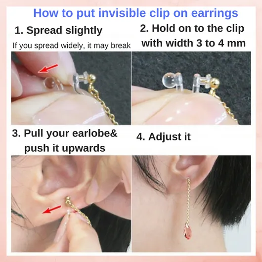 Small Silver Spike BTS K-POP Invisible Clip On Earrings