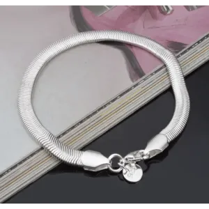 Snake Bracelet Silver: Elegant 20cm Silver Bracelet - Sleek Design