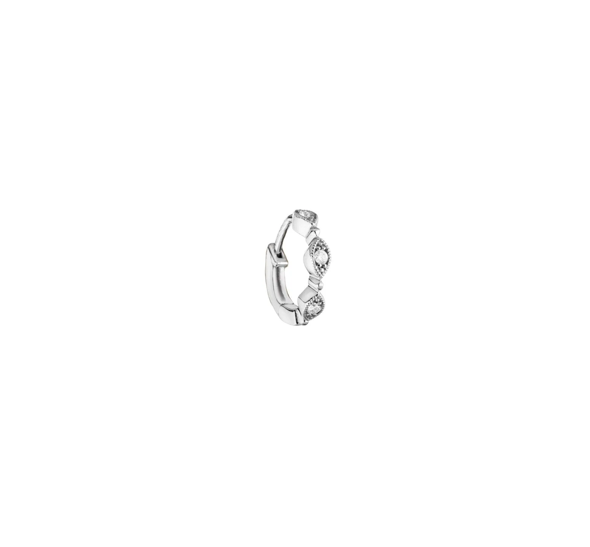 Stone Yasmine white gold Tiny hoop