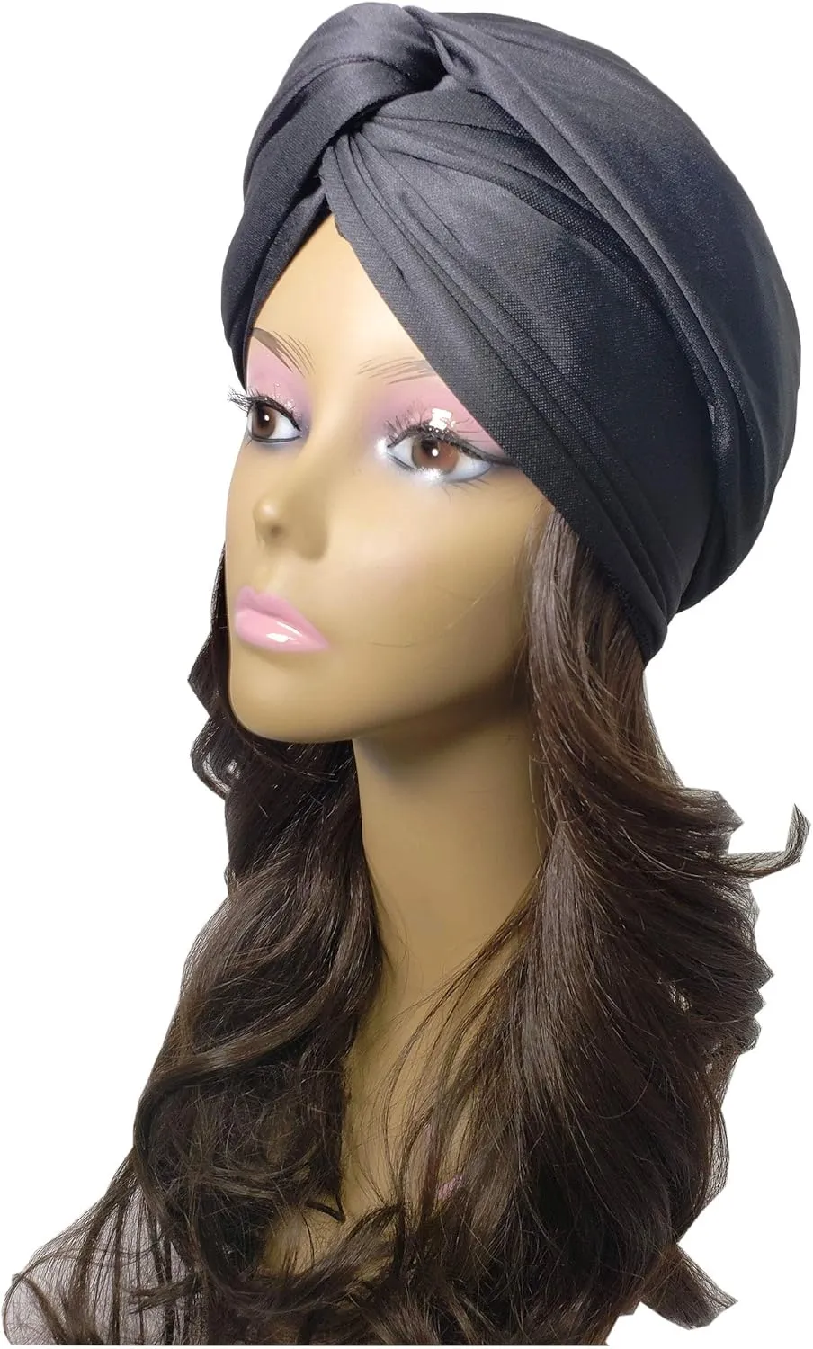 Stretch Turban Head Wrap Scarf for Women - Long Jersey Turban Wrap Tie 1 or 2