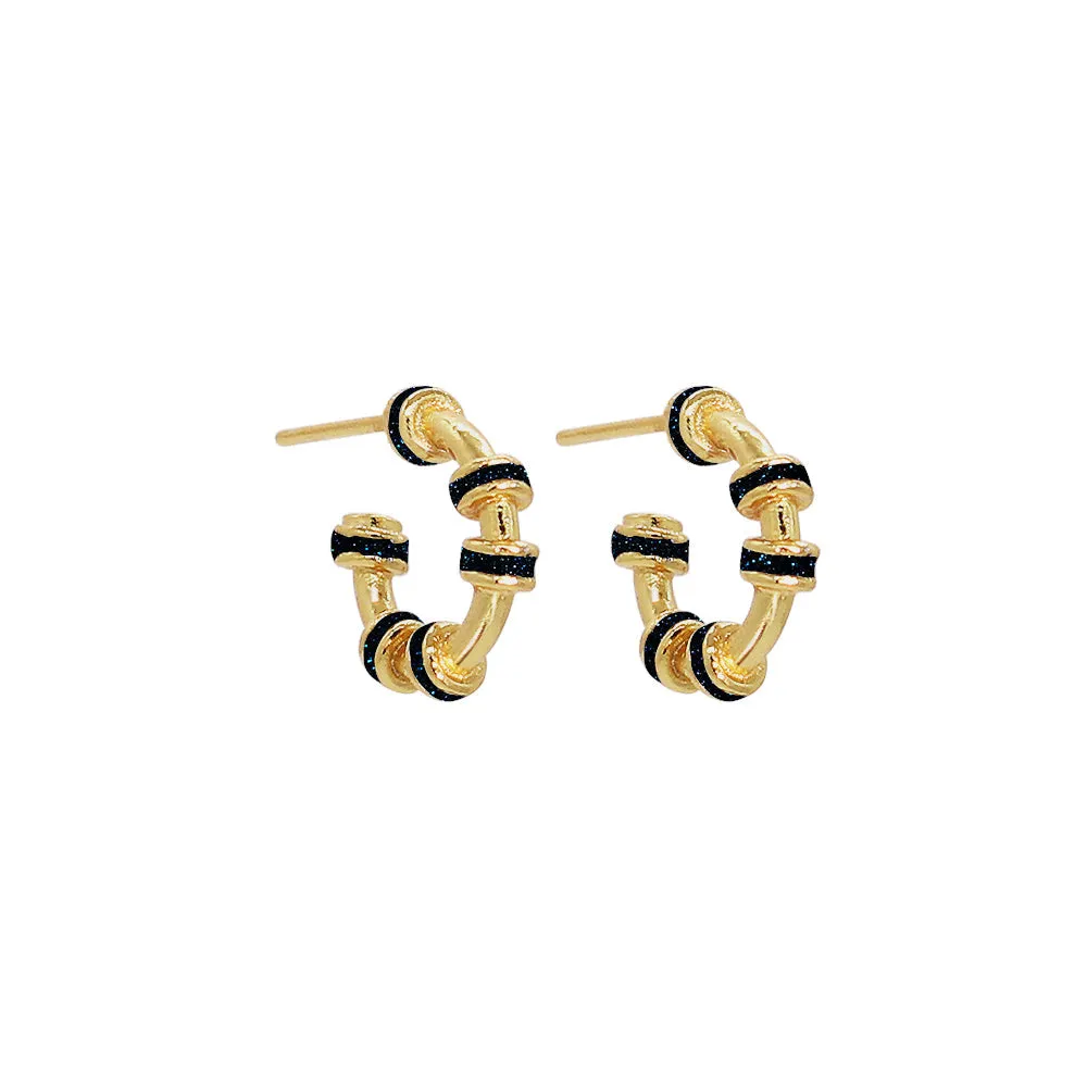 Tiny Glitter Hoops