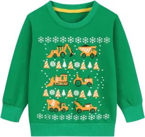 Toddler Boys Sweatshirts Long Sleeve Sport Elephant Sweat Shirt Dinosaur Pullover Crewneck Tops Tees Kids 2-7 Years
