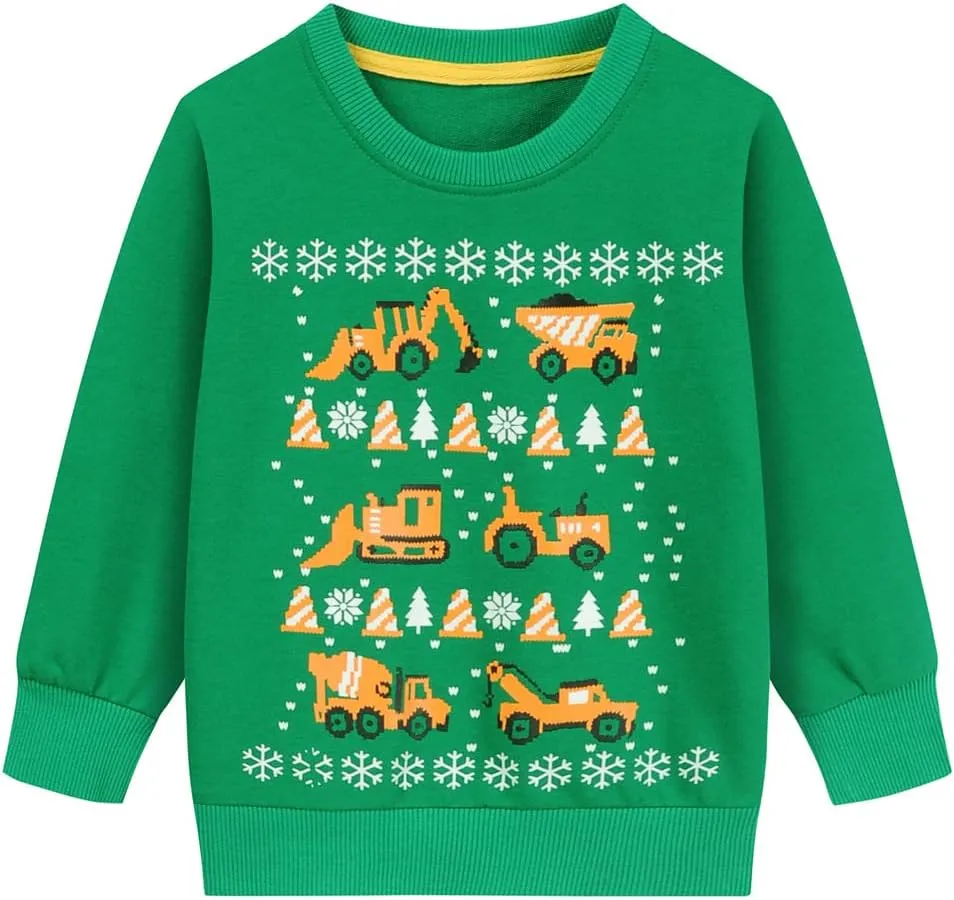 Toddler Boys Sweatshirts Long Sleeve Sport Elephant Sweat Shirt Dinosaur Pullover Crewneck Tops Tees Kids 2-7 Years