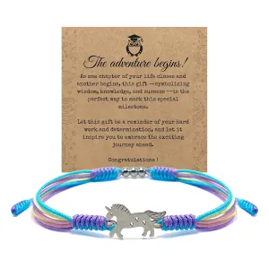 Unicorn Magical Graduation Bracelet, Lucky and Protection String, Inspirational Gift for High School College, Surfer Adjustable for Him, Her, Daughter (Unicorn Magical)